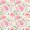 Watercolor floral pattern and seamless background. Hand painted. Gentle design.