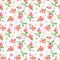 Watercolor floral seamless pattern with spring delicate flowers