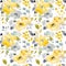 Watercolor floral vector seamless pattern