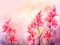 watercolor flower background - red and pink gladioli