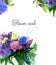 Watercolor flower bouquet card
