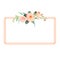 Watercolor flower frame. Watercolor cherry blossom frame illustration