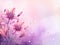 watercolor flowers background - pink and purple lilies