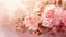 watercolor flowers background - pink and white roses