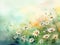 watercolor flowers - colorful daisies background