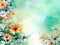 watercolor flowers - colorful daisies background