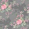 Watercolor flowers rose with peach. Floral seamless pattern.