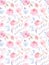 Watercolor flowers. Seamless pattern. Cute roses