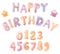 Watercolor foil balloons-letters and numbers