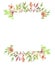 Watercolor Frame Poppy Flower Wreath Floral Hand Painted Garland