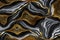 watercolor geode painting with ,golden, black shapes background, for wall canvas frames, black wavy lines on gray background