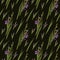 Watercolor gladiolus seamless pattern Hand drawn digital illustration of flowers on dark background