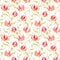 Watercolor gloriosa rothschildiana pattern