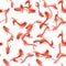 Watercolor golden koi fishes seamless
