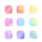 Watercolor gradient icons wallpaper with travelling and plants theme