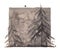 Watercolor gray depressive winter forest, isolated deep gray woods illustration