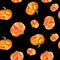 Watercolor hand drawn artistic colorful Halloween spooky  vintage seamless pattern