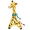 Watercolor hand drawn giraffe. Cute illustration for design of childrenâ€™s goods and decor: textile, wallpaper, posters, dishes,