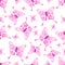 watercolor hand drawn magical fairy pink butterflies seamless pattern