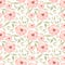 Watercolor hand drawn pink peony flowers seamless pattern, Florals repeat paper, garden florals and pink stripes background.