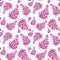 Watercolor Hand Drawn Seamless Pattern with Lilac Flowers for print, card making, paper, textile, printing, packaging