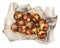 Watercolor hand drawn sweet roasted chestnuts