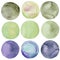 Watercolor hand painted circles collection