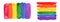 Watercolor Hand Painted Colorful Rainbow Set. Pride Flag Isolated