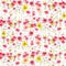 Watercolor hand painted decorative wild flowers seamless pattern
