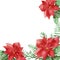 Watercolor hand painted nature christmas half wreath bouquet