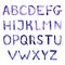 Watercolor handwritten alphabet. Eps10 vector.