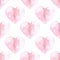 Watercolor hearts seamless pattern. Hand drawn painted background. Valentines wallpaper texture