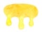 Watercolor honey drop, watercolor caramel flow, yellow gold fluid drop