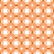 Watercolor ikat repeating tile border. Orange