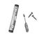 watercolor illustration of a black and white image of the repair tools.screwdrivers, screwdrivers and self-tapping screws.