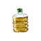 Watercolor illustration.A bottle of cooking oil isolated on a white background