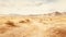 Watercolor Illustration Of A Desert Path: Photobashing Style