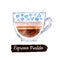 Watercolor illustration of Espresso Freddo coffee
