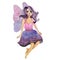 Watercolor illustration of fairy with butterfly wings. Little faerie with long hair.