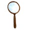 watercolor illustration magnifying glass tool for crime investigation