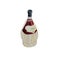 Watercolor illustration of red italian chianti wine in bottle.