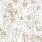 Watercolor illustration seamless pattern floral pattern of monochrome flowers and gentle pink on a green stem,gray background,for