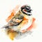 Watercolor illustration of a sparrow. Hand drawn watercolor illustration. AI Generated