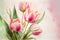 watercolor illustration tulips flower botanical art, AI Generated