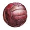 Watercolor illustration, volleyball. Ball leather brown vintage.
