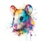 Watercolor image of a mouse created with Generative AI technology