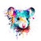 Watercolor image of a mouse created with Generative AI technology