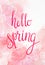 Watercolor imitation spring banner