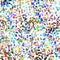 Watercolor irregular confetti dotted background. Hand painted whimsical party carnival seamless pattern. Pretty