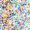 Watercolor irregular confetti dotted background. Hand painted whimsical party carnival seamless pattern. Pretty